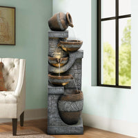 Luminous Multi-Tier Cascade Fountain