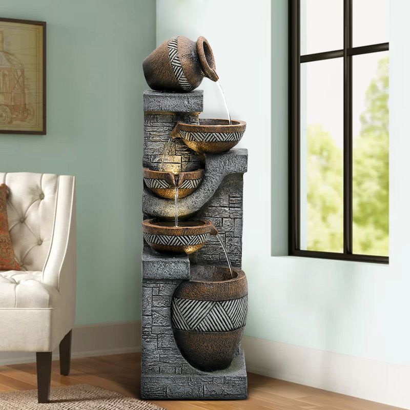Luminous Multi-Tier Cascade Fountain