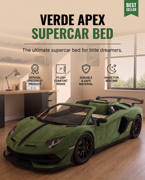 Kids Race Car Bed Ensemble